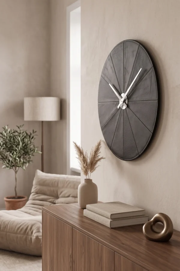 Leather Clock